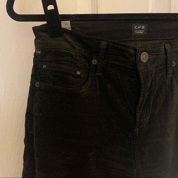 SIZE 26 | Citizens of Humanity - Dark Green velvet jeans - Picture 2 of 4